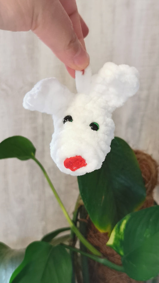 Porte-clés de Noël Petit Renne Blanc 🦌