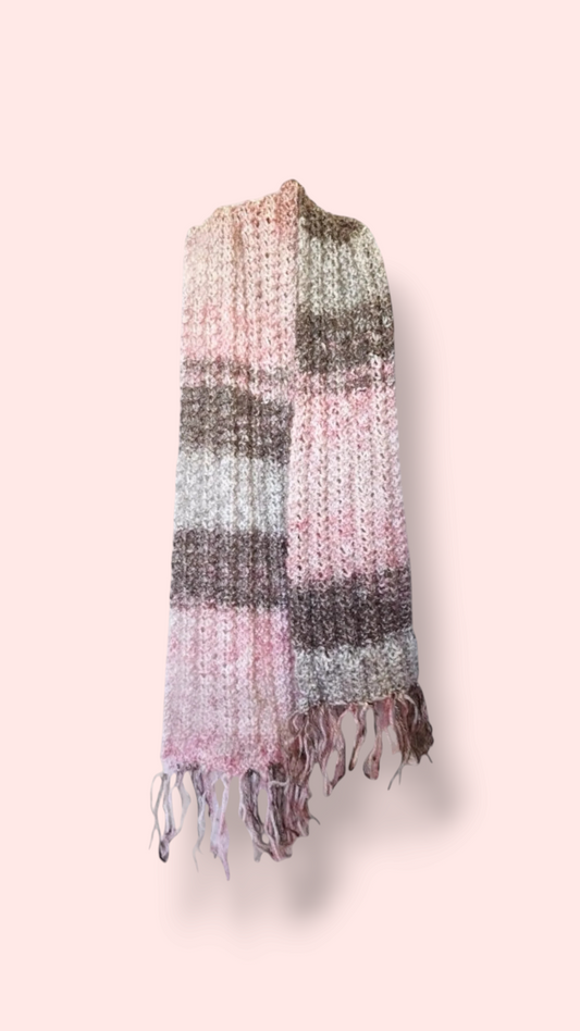 Écharpe rose gris dégradé 💕