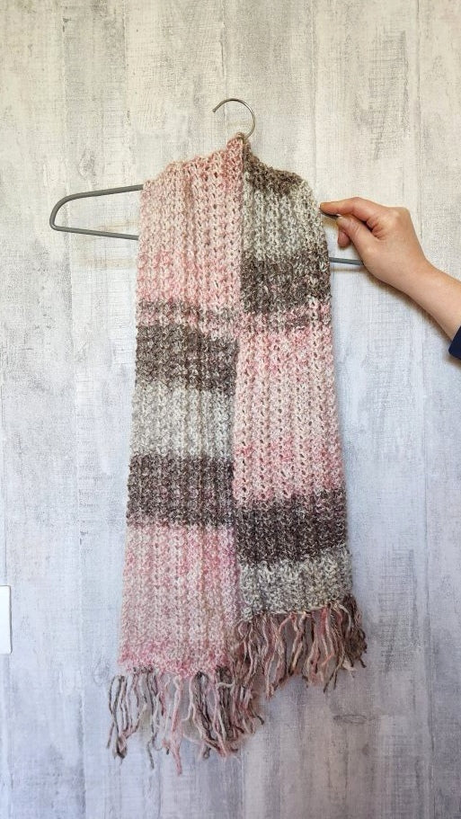 Écharpe rose gris dégradé 💕