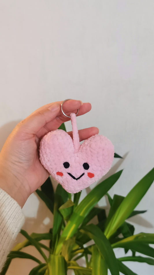 Porte-clés Cœur Rose 💗